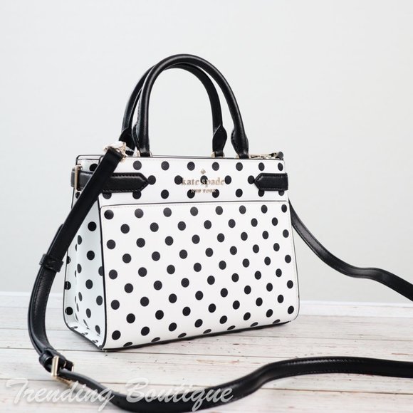 NWT Kate Spade Staci Polka Dot Satchel in Cream - Picture 9 of 12